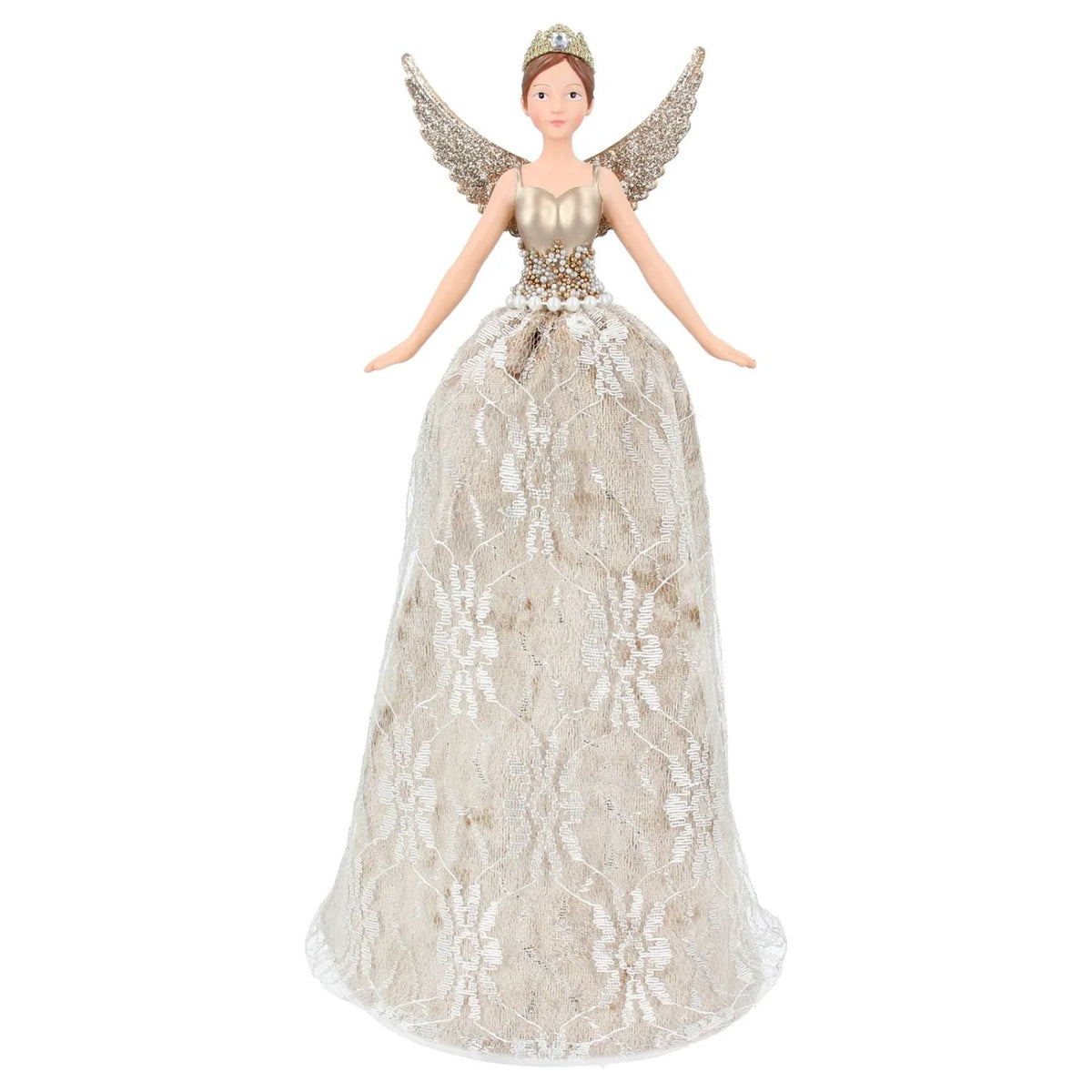 Gisela Graham Resin Fairy Tree Topper - Gold