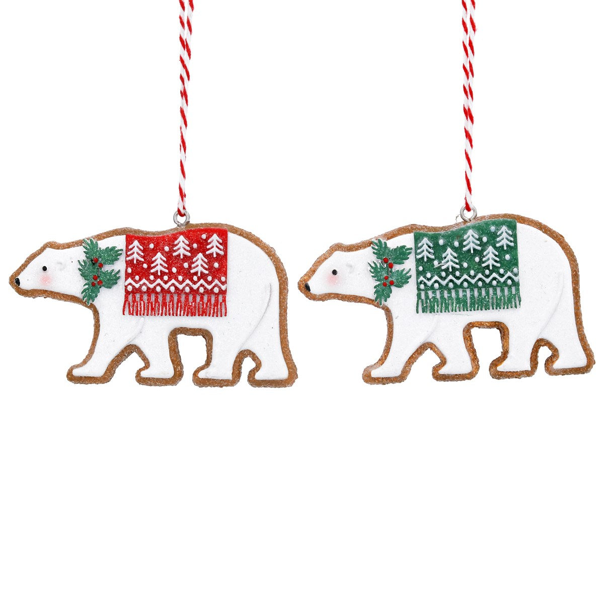 Gisela Graham Resin Gingerbread Polar Bear (Choice of 2)
