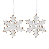 Gisela Graham Resin Gingerbread Snowflake - White - (Choice of 2)