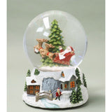 Gisela Graham Santa in Sleigh Musical Snow Dome