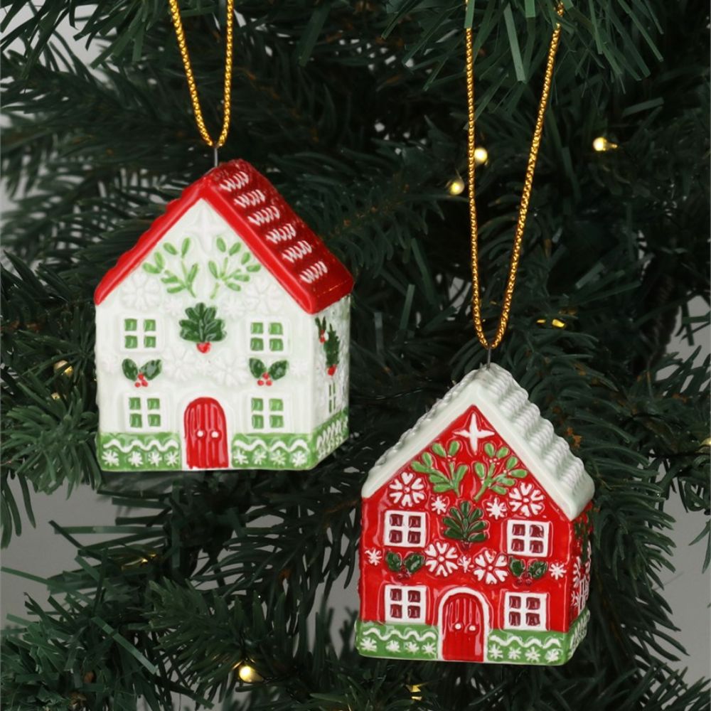Gisela Graham Painted Gingerbread Houses (Choice of 2)