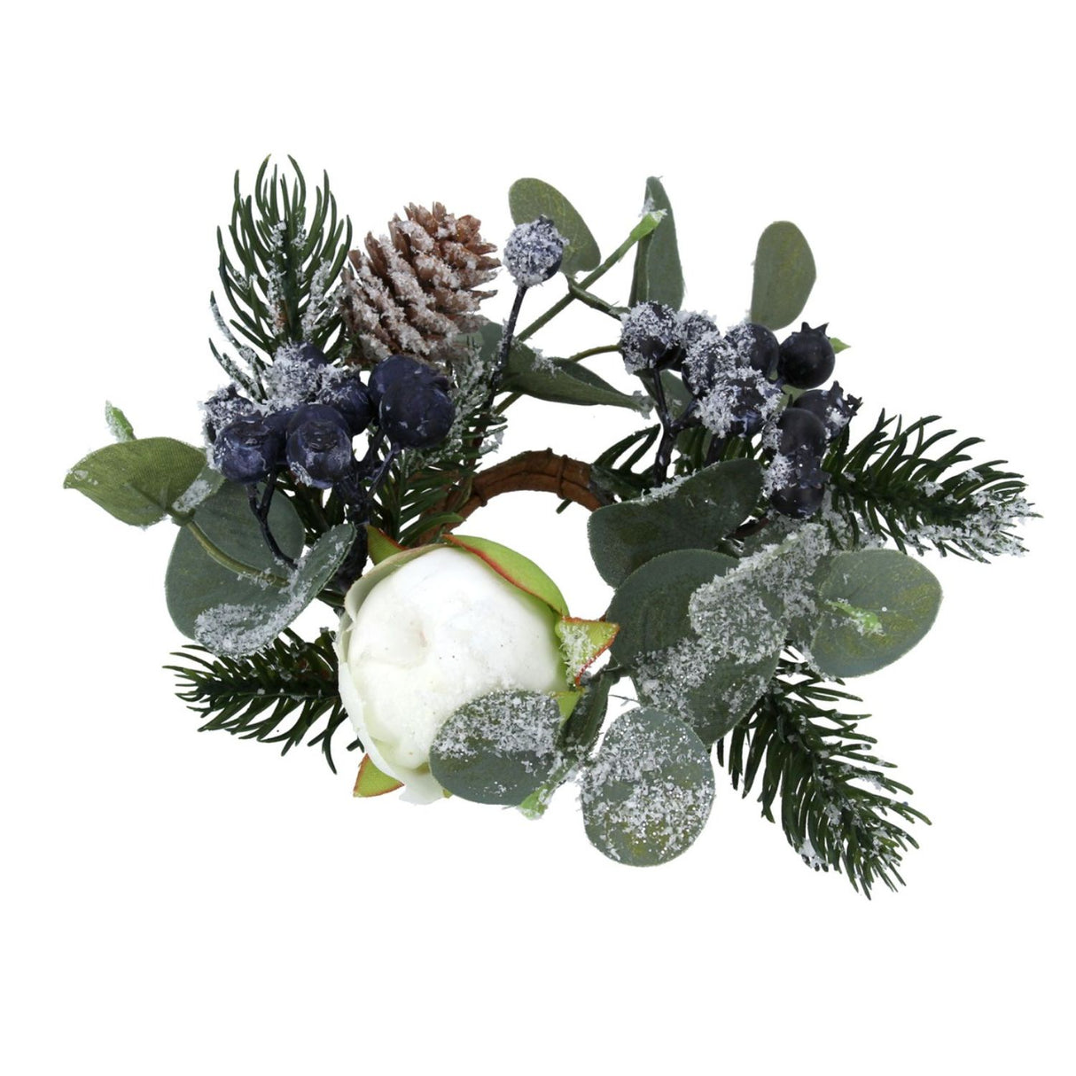 Gisela Graham Small Eucalyptus & Blueberry Candle Ring