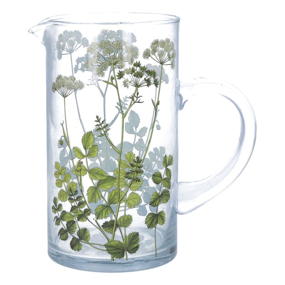 Gisela Graham 20cm Spring Hedgerow Glass Water Jug