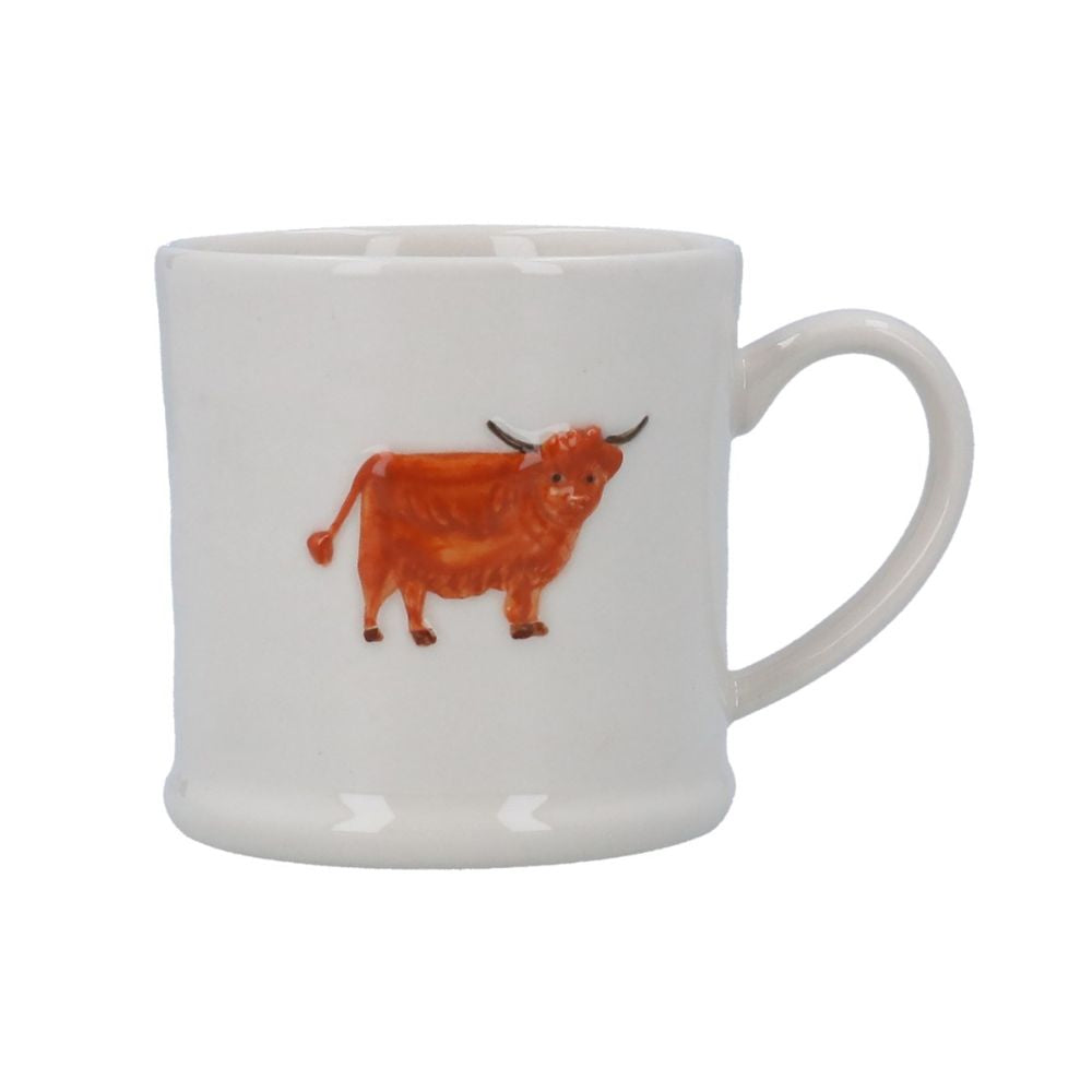 Gisela Graham 10cm Stoneware Highland Cow Mini Mug
