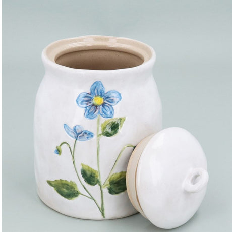 Gisela Graham Stoneware Medium Meadow Storage Jar