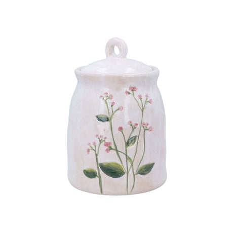 Gisela Graham Stoneware Small Meadow Storage Jar - Old Railway Line Garden Centre