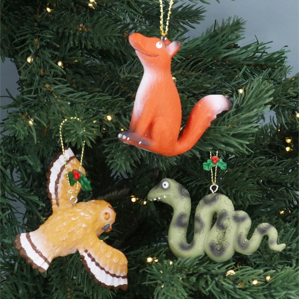 Gisela Graham The Gruffalo Owl, Snake & Fox Hanging Decorations (Choice of 3)