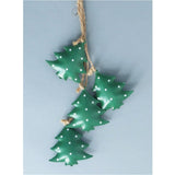 Gisela Graham Tin Tree Bells Bunch Hanging Decoration - Green
