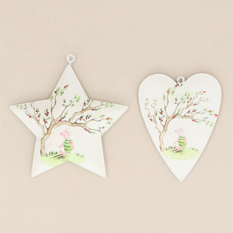 Gisela Graham Winnie-The-Pooh & Piglet Star or Heart (Choice of 2)