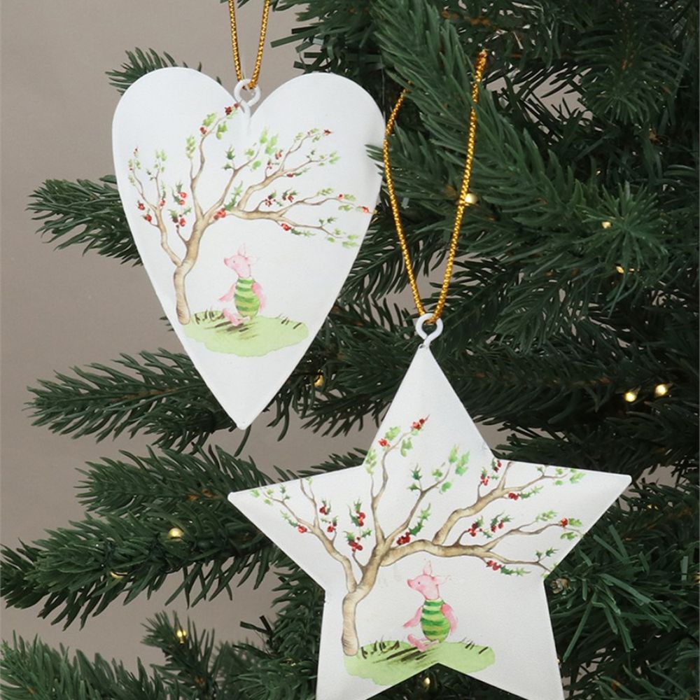 Gisela Graham Winnie-The-Pooh & Piglet Star or Heart (Choice of 2)