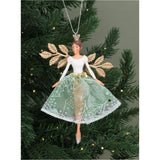Gisela Graham Winter Palace White & Green Fairies (Choice of 2)