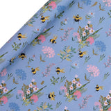 Glick Gift Wrap 4M Blue Bee Meadow