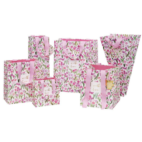 Glick Small 'With Love' Gift Bag, Tulip Tales