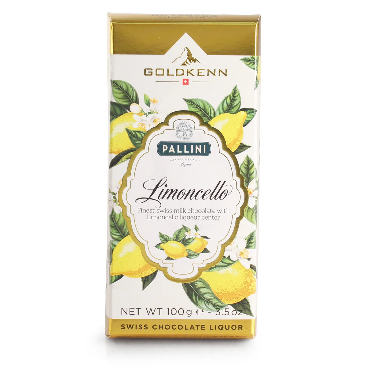 Goldkenn 100g Milk Chocolate Filled with Limoncello