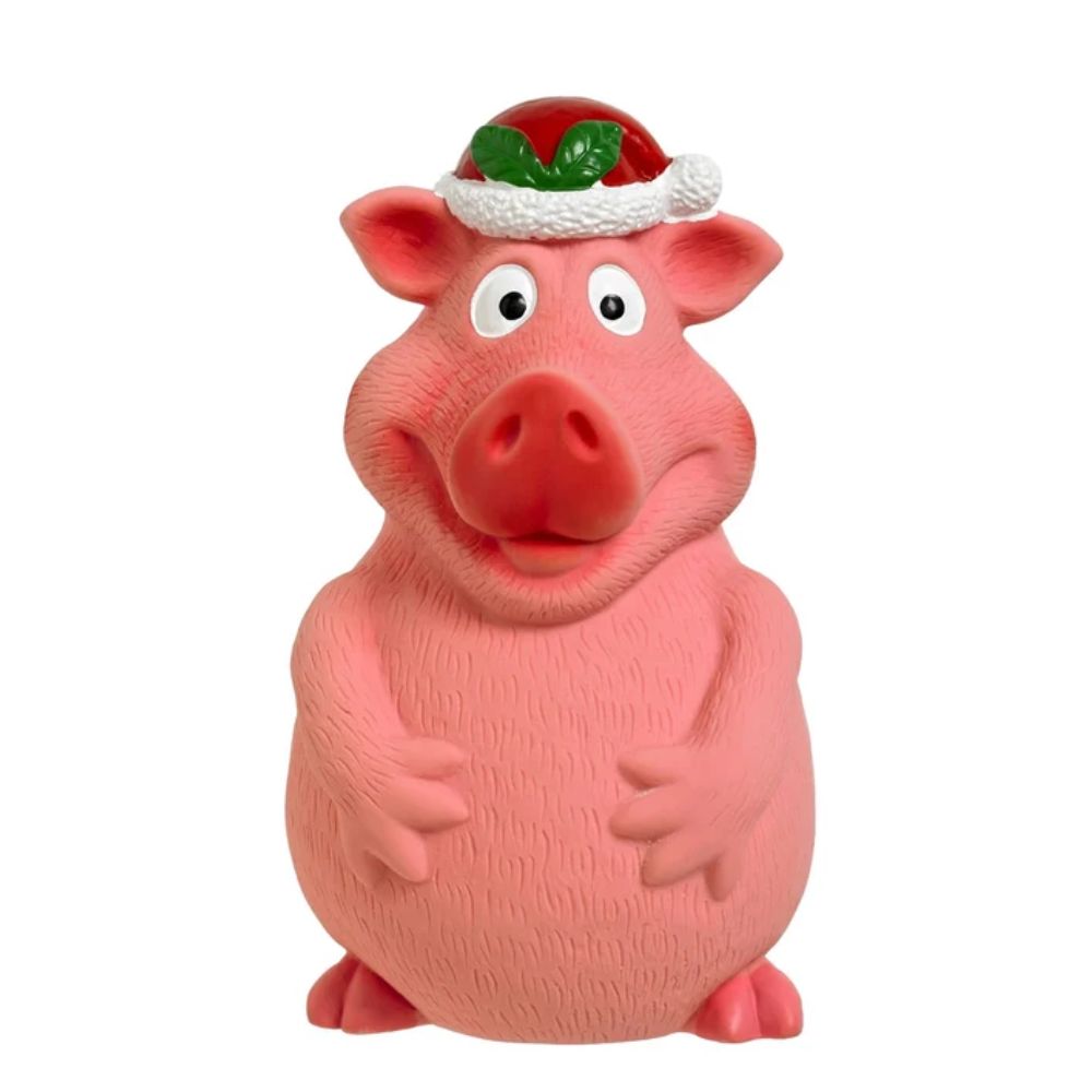 Good Boy Smiley Christmas Pig Dog Toy