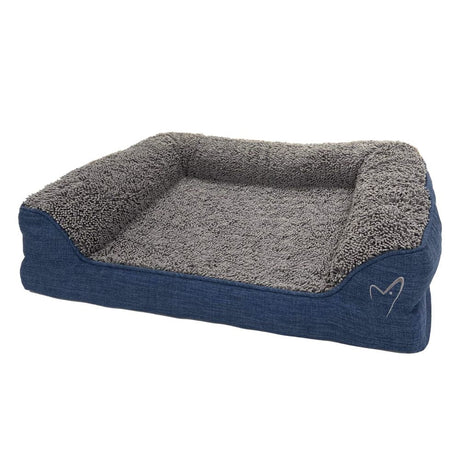 Gor Pets Noodle Soft Machine Washable Dog Bed - Large - Blue - Old Railway Line Garden Centre