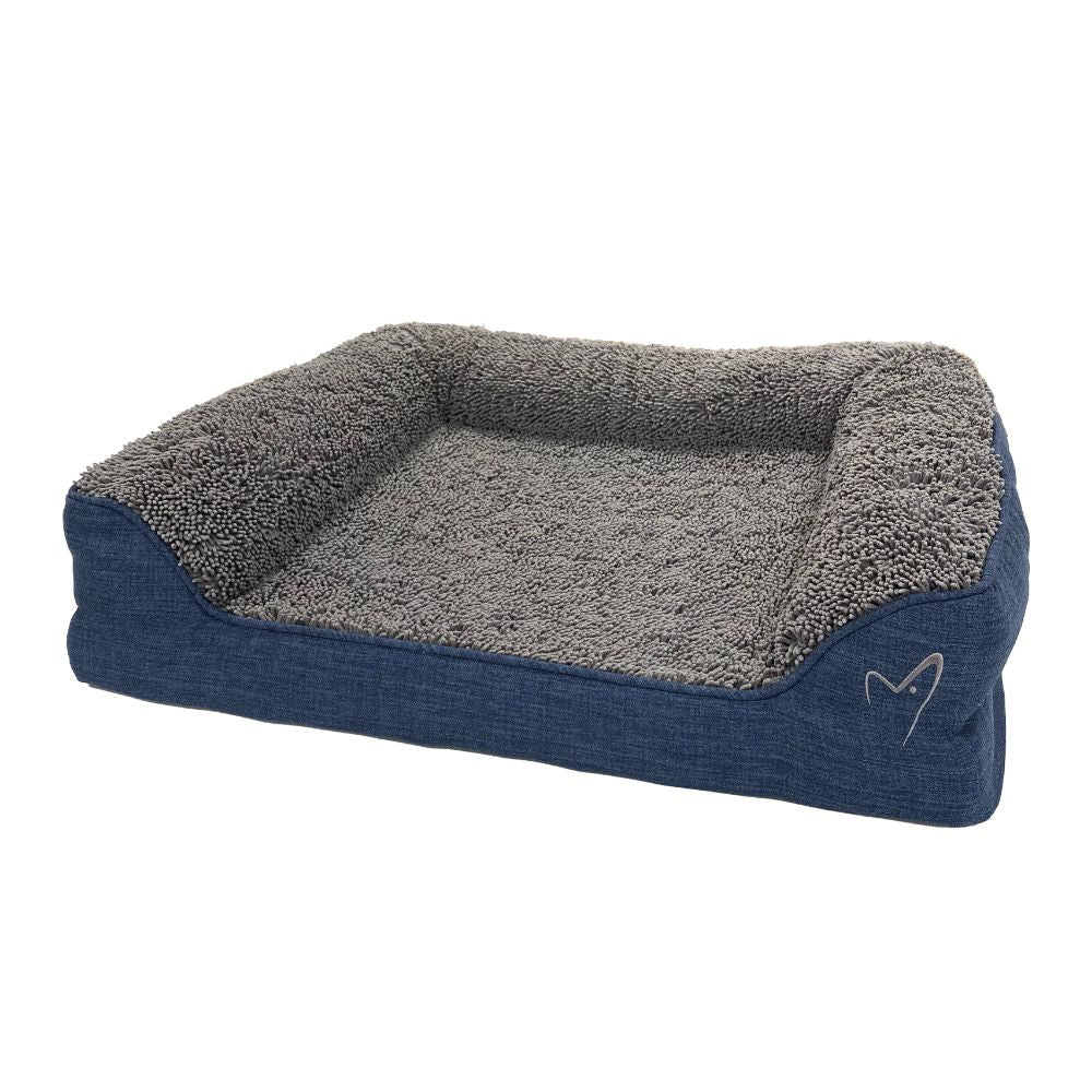 Gor Pets Noodle Soft Machine Washable Dog Bed - X-Large - Blue - Old Railway Line Garden Centre