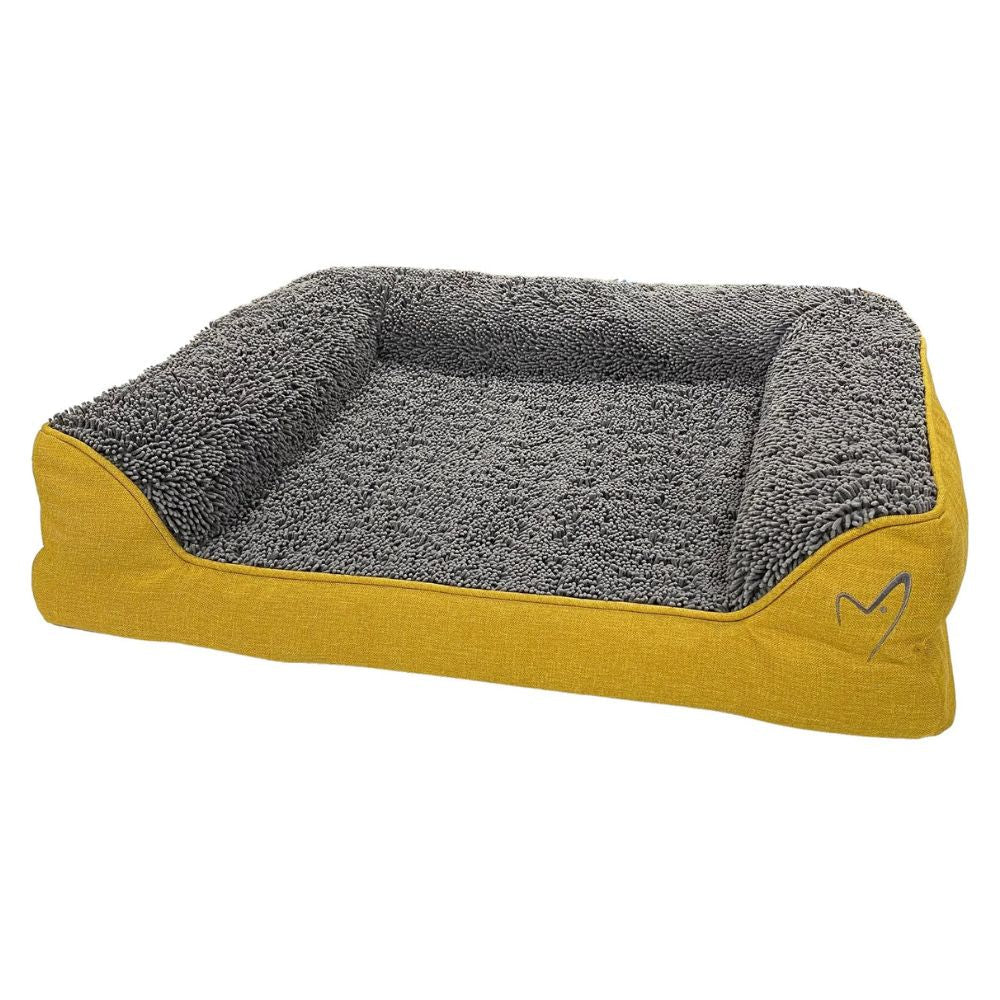Gor Pets Noodle Soft Machine Washable Dog Bed - X-Large - Mustard - Old Railway Line Garden Centre