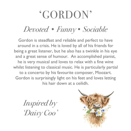 Wrendale 25cm 'Gordon' Highland Cow Large Plush