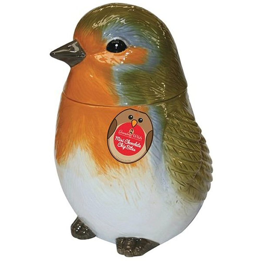 Grandma Wild's 150g Christmas Ceramic Robin Biscuit Barrel