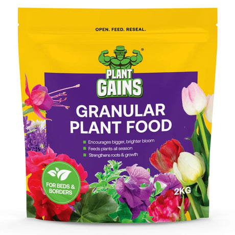 Grass Gains 2kg Plant Gains Granular Plant Food - Old Railway Line Garden Centre