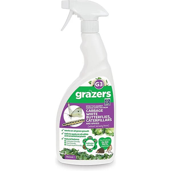 Grazers 750ml Cabbage White Butterflies, Catapillars & Aphid Spray - Old Railway Line Garden Centre