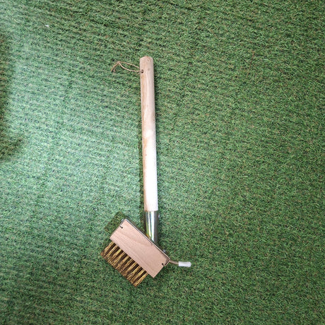 Green Key Paving Brush Short Wooden Handle - Old Railway Line Garden Centre