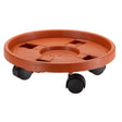 Greenkey 25cm Plastic Plant Caddies - TERRACOTTA - Old Railway Line Garden Centre