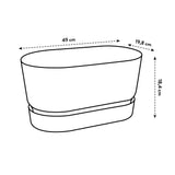 Elho 50cm Living Black Greenvillle Long Trough Planter