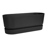 Elho 50cm Living Black Greenvillle Long Trough Planter