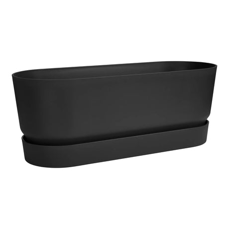 Elho 50cm Living Black Greenvillle Long Trough Planter