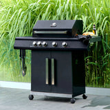 Grillstream Stealth 4 Burner Gas and Charcoal BBQ with Side Burner - Old Railway Line Garden Centre