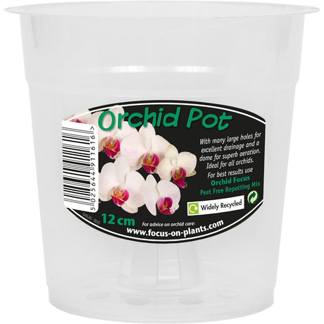 Growth Technology 12cm Clear Orchid Pot - Old Railway Line Garden Centre