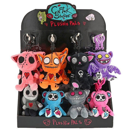 Gus Fink Gooli Grim Plushie Pals Clip Keyring (Choice of 8) - GFCLIPCDU - Old Railway Line Garden Centre