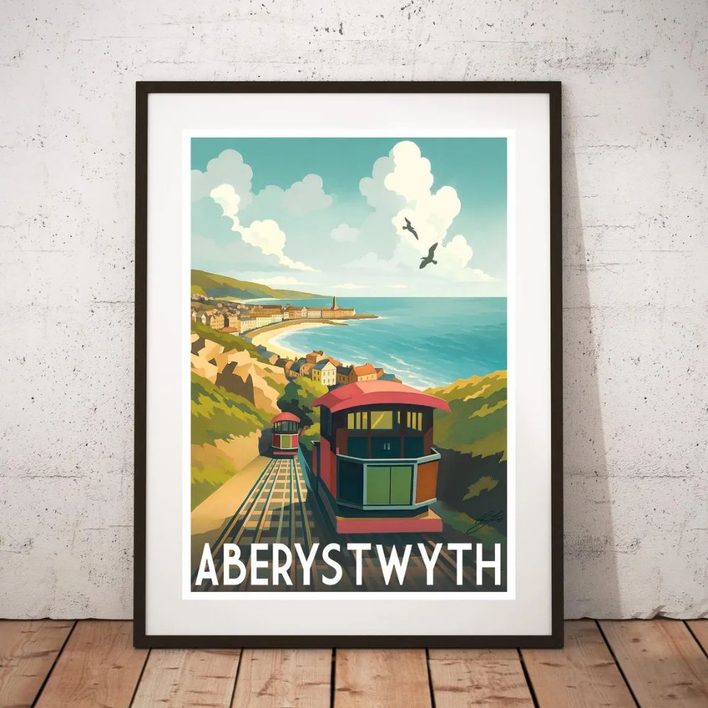 Hafod Hardware A3 'Aberystwyth' Vintage Travel Tourism Print - By TLJ