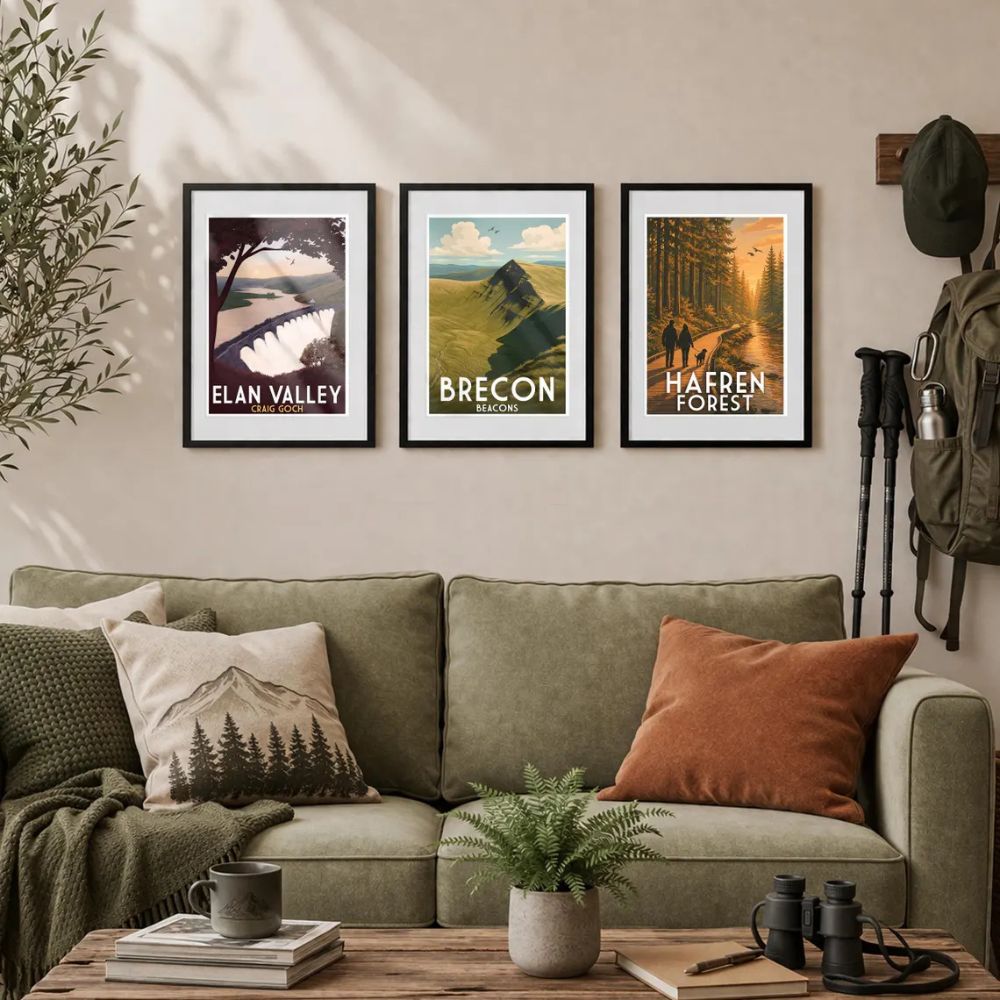 Hafod Hardware A3 'Hay-On-Wye' Vintage Travel Tourism Print - By TLJ