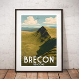 Hafod Hardware A3 'Brecon' Vintage Travel Tourism Print - By TLJ