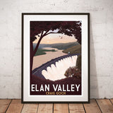 Hafod Hardware A3 'Elan Valley' Vintage Travel Tourism Print - By TLJ