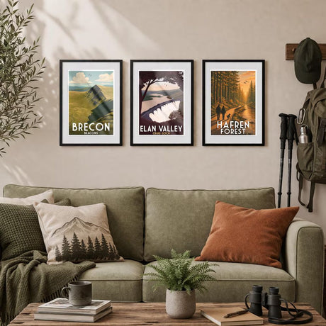 Hafod Hardware A3 'Elan Valley' Vintage Travel Tourism Print - By TLJ