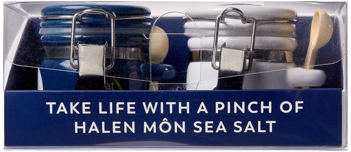 Halen Môn Twin Mini Salt & Pepper Set (Pepper Jar is Red) - Old Railway Line Garden Centre