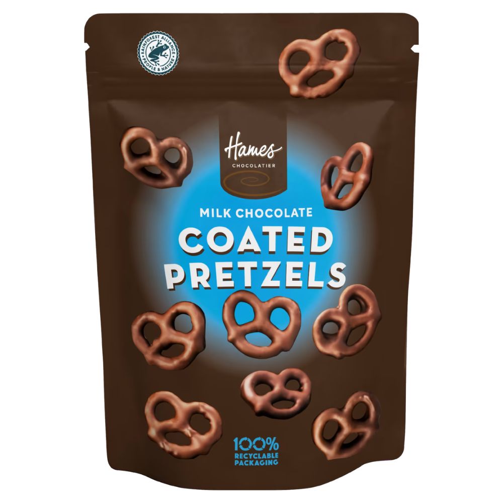 Hames Chocolate 100g Milk Choc Pretzels Munch Pouch