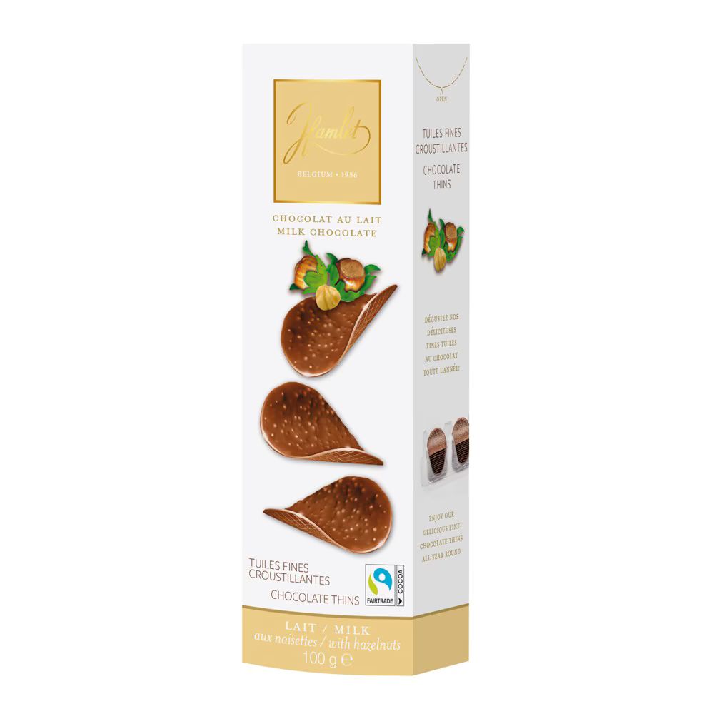 Hamlet 100g Milk Hazelnut Chocolate Thins