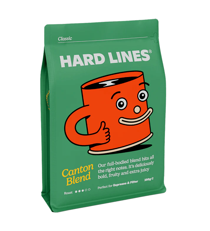Hard Lines Coffee 250g Canton Blend Coffee Beans - Old Railway Line Garden Centre