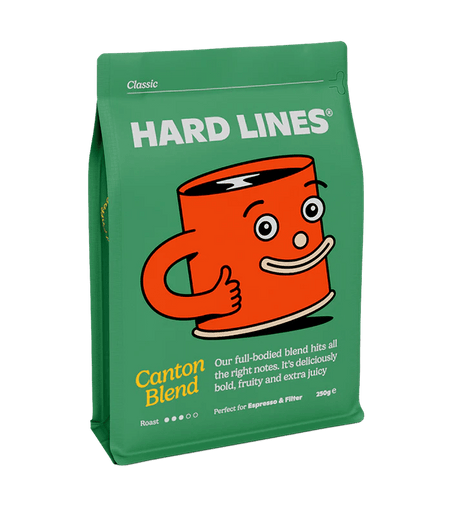 Hard Lines Coffee 250g Canton Blend Coffee Beans - Old Railway Line Garden Centre