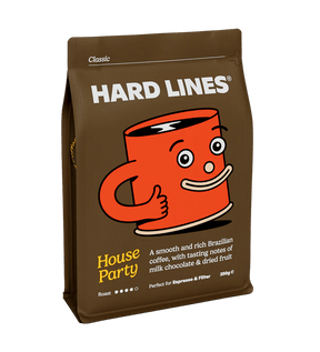 Hard Lines Coffee 250g House Party Coffee Beans - Old Railway Line Garden Centre
