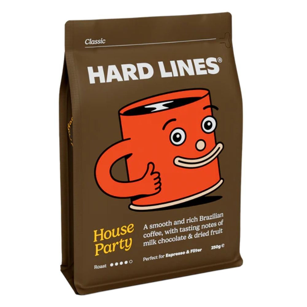 Hard Lines House Party Ground Coffee Beans - Old Railway Line Garden Centre
