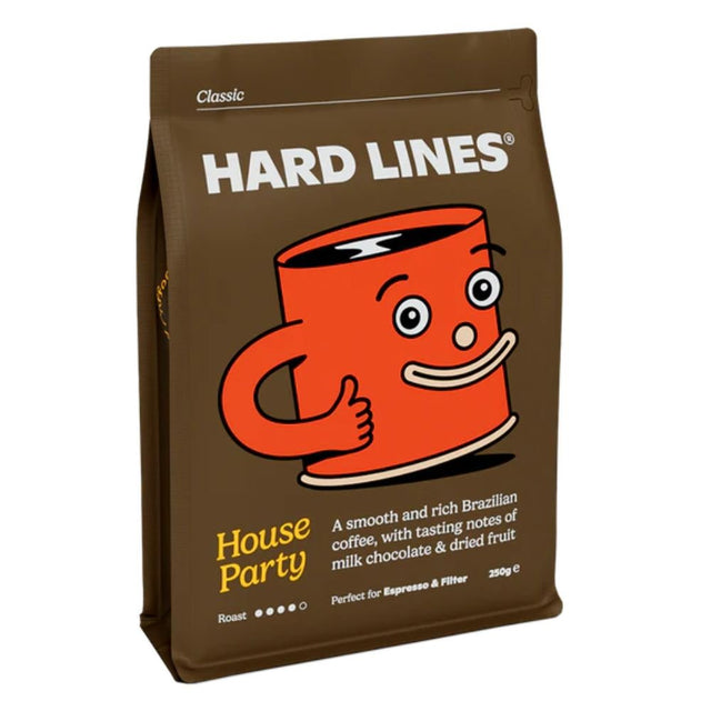 Hard Lines House Party Ground Coffee Beans - Old Railway Line Garden Centre