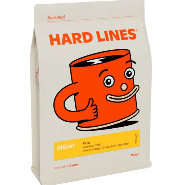Hard Lines Peru Mikan Ground Coffee Beans - Old Railway Line Garden Centre