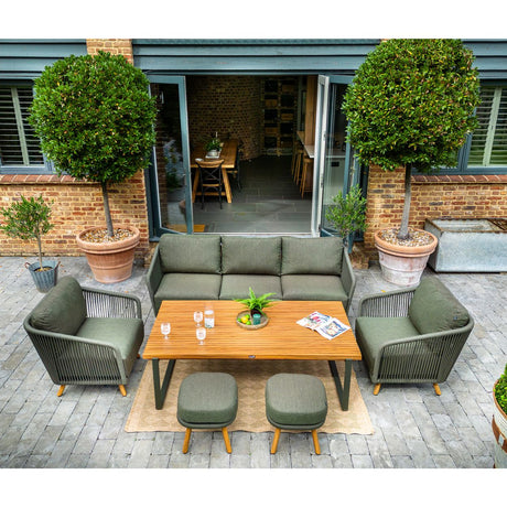Hartman Eden 3 Seater Lounge Furniture Set - Moss Green - Old Railway Line Garden Centre