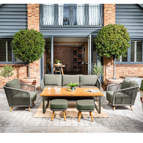 Hartman Eden 3 Seater Lounge Furniture Set - Moss Green - Old Railway Line Garden Centre